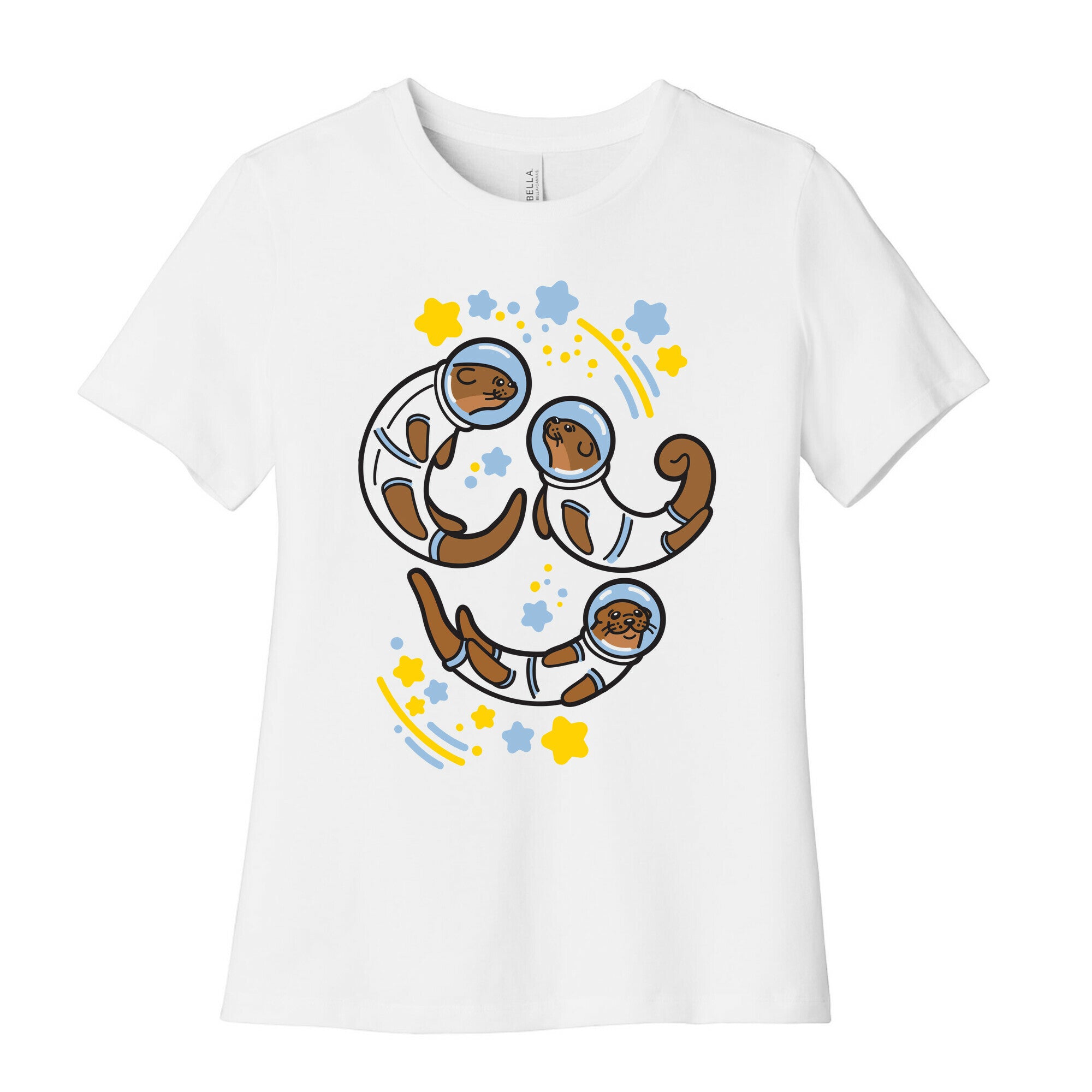 Otters In Space Women's Cotton Tee